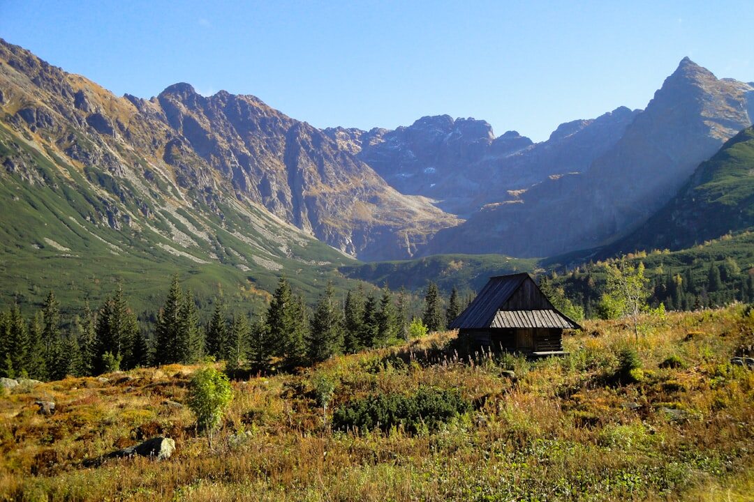Scenic mountain valley view in the High Tatras